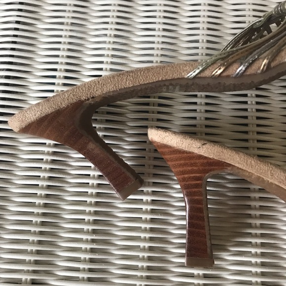 Rule Steve Madden metallic open toed heels Size 7 - Picture 10 of 11